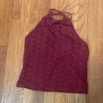 ANDIE  Bikini Set Baja Top Super High Waisted Bottom Size M Syrah Red Lace NWT‎ Photo 10