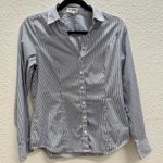 EXPRESS  Ultimate Essential Shirt Women's PS Striped Button-Up Blouse Classic Photo 0