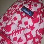 KAVU Hot Pink White Ikat Geometric Patterned Rope Sling Bag Backpack Travel Photo 3