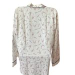 Victoria's Secret Victoria’s Secret Satin Feel Champagne Print Pajama Top Medium White Pink Black Photo 5