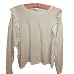 ZARA  white ruffled long sleeve T-shirt Photo 0