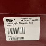 Vivienne Hu VHNY Cobalt Studded Leather Straps Ankle Boots Size 7 (EU 37) Blue Photo 12