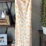 Holzweiler Eila Satin Floral Maxi Slip Dress Yellow Womens Size Medium Photo 5