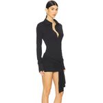 LIONESS  Soho Mini Dress in Onyx Back Medium New Womens Shirtdress Photo 2