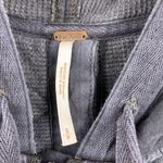 Free People  Quilted Bomber Jacket Hoodie Zip Close Navy Blue Small Photo 4