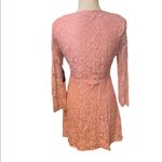Lulus Lulu’s Lace Pink Long Sleeve Mini Length Size Medium Party Dress. Photo 3