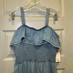 SO NWT  Chambray Cold Shoulder Smocked Dress size XL Photo 4