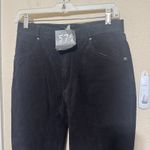 5/7/9 Y2K black suede leather jeans NWT sz 5 straight leg pants NOS 5 Photo 1