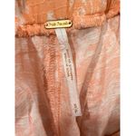 Free People Peach Tea Combo Paisley Print Draped Pocket Short Photo 2