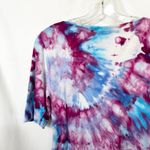 Talbots Large Top Handmade Tie Dye Purple Blue Spiral Boho Festival Knit 1751 Photo 6