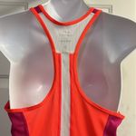 Nike  Women’s Dri-fit Fuchsia Pink/Orange Athletic Striped Tank Top-Sm (Hole) Photo 6