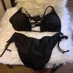 Chic Black Bikini Top with Straps Size M Photo 0