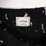 Wilfred Free NEW Wilfred Aritzia Lolita Black Apricot Floral Print Ruched Cropped Top Blouse Photo 1