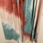 Emery Rose Womens Tank Mini Dress L Large Pastel Tie Dye Teal & Rust Beach Blue Photo 1