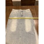 Rebecca Minkoff  rhinestone embroidered High Side Slit Midi Denim Skirt Cotton 16 Photo 4