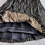 Milly New York Black And Metallic Gold Glitter Swirl Flare Skirt Size 12 Photo 7