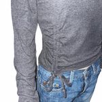 Sky And Sparrow  Ruched Tie Cropped Tee Photo 3