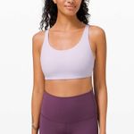 Lululemon NWT in alignment straight strap bra light support C/D cups in lavender dew Photo 0