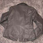 Gray Leather Jacket Size XS Photo 2