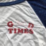 American Eagle blue&white 3/4 arm length baseball style Outfitters shirt, size L Photo 3