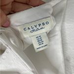 Calypso St. Barth  White Eyelet Tie Waist Mini Dress Size 14 Photo 2