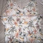 Cost Plus World Market Orange and White Floral Romper Size undefined Photo 8