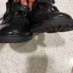 Schutz Suleni Black Croc Embossed Studded Leather Buckled Ankle Boots 8.5 Photo 5