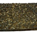 La Regale 50s 60s Vintage  Gold Beaded Sequin Satin Clutch Photo 5