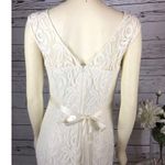 Betsy and Adam  formal lace sleevless dress with silver jeweled satin belt size 10 Photo 9