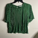 Good American NWT  Plissé T-Shirt, Summer Green, Size 5/6 (2XL/3XL) Photo 5