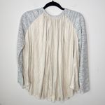 Anthropologie  Sunday in Brooklyn Mix Media Long Sleeve Flowy Top Small‎ Boho Photo 2