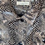 Amanda Smith  Faux Snakeskin Button Down Motorocycle Jacket Women's Size 10 Photo 4