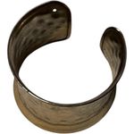 Gold Hammered Rustic Style Fashion Statement Cuff Bracelet Photo 6