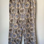 Ecco Paisley Brown Tan Wide Leg Pants Size 8 Photo 3