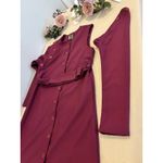 INEAR Los Ángeles Women’s Sheath Dress SM Long Sleeve Formal Corpcore Minimalist Purple Photo 11