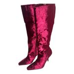 Colin Stuart  Red Velvet Leather Mid Calf Pointed Toe Heel Boots Size 7M Photo 15