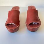 Chocolat Blu Chocolate Blu Westbrook Leather Wedge Platform Sandals Red Size 6.5 Photo 3