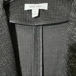 Nine West New Black Metallic Blazer Jacket Women’s Medium Open Front Shimmer Photo 8