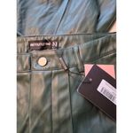 Pretty Little Thing NWT Bottle Green Faux Leather Extreme Wide Leg Trouser Sz 10 Photo 2