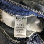 Kensie Boho vintage patchwork high rise distressed bottom Med wash jeans Sz. 26 Photo 5