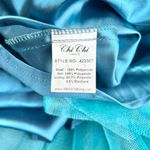 Chi Chi London Reign or Shine Teal Metallic Lace Sleeveless Midi Prom Dress NWT Photo 8