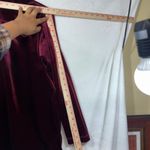 Vintage Honors L Burgundy Velvet Button Down Shirt Y2K Soft Vamp Retro Lounge Red Size L Photo 6