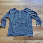 Pact  Women Size Medium Dark Gray Stripe‎ 100% Organic Cotton Top Casual Preppy Photo 1