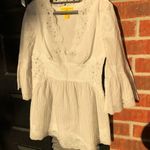 Catherine Malandrino  Noelle White Embroidered Eyelet Tunic 8 Photo 10
