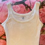 brandy melville white ribbed beyonca tank top cami Photo 7