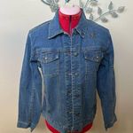 Embellished Nativity jean jacket Small NWOT Blue Photo 0