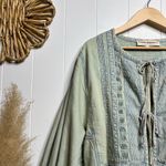Free People jacket or mini dress denim pleated cover-up cotton linen blend Photo 1