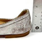 Frye Carson Ombre Distressed Silver Metallic Leather Ballet Flats Size 7.5 Photo 7