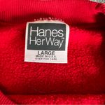 Hanes Vintage Ugly Christmas Sweatshirt Womens Large Red Shirt Penguins 90s Photo 4