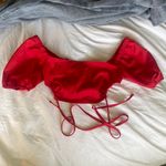 SheIn puff sleeve tied backless top Photo 2